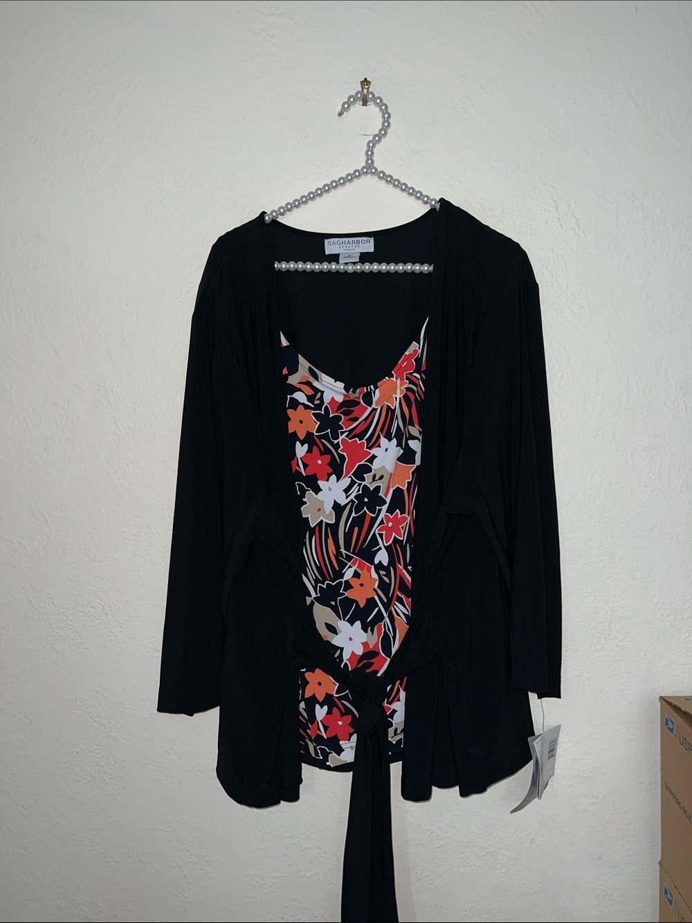 Sag Harbor 3X knit travel top nwt neutral territory